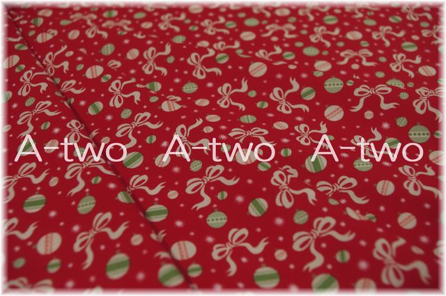 moda　Holly Jolly　Christmas Bows　Red　31183-12　（約110cm幅×50cm）