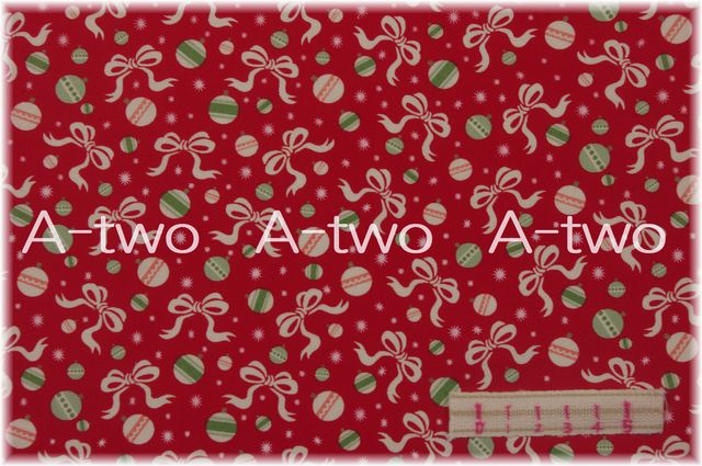 moda　Holly Jolly　Christmas Bows　Red　31183-12　（約110cm幅×50cm）