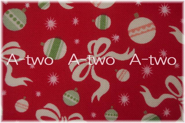 moda　Holly Jolly　Christmas Bows　Red　31183-12　（約110cm幅×50cm）