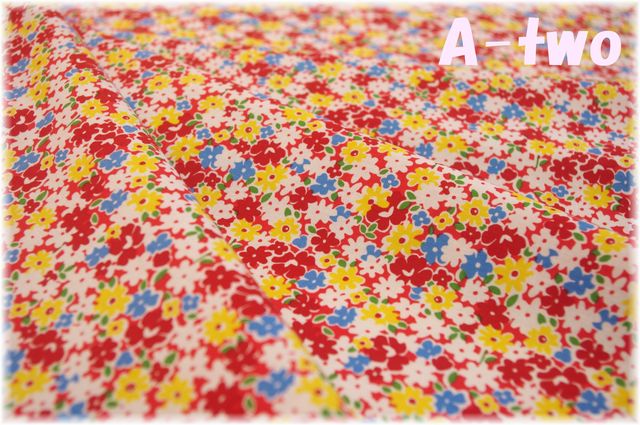 WINDHAM FABRICS　Garden　レッド　52738-1　（約110cm幅×50cm）