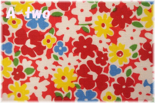 WINDHAM FABRICS　Garden　レッド　52738-1　（約110cm幅×50cm）