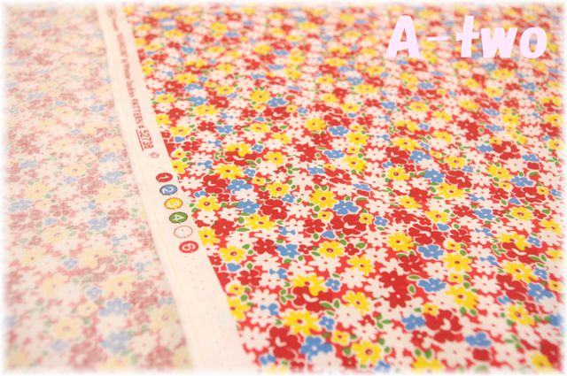 WINDHAM FABRICS　Garden　レッド　52738-1　（約110cm幅×50cm）
