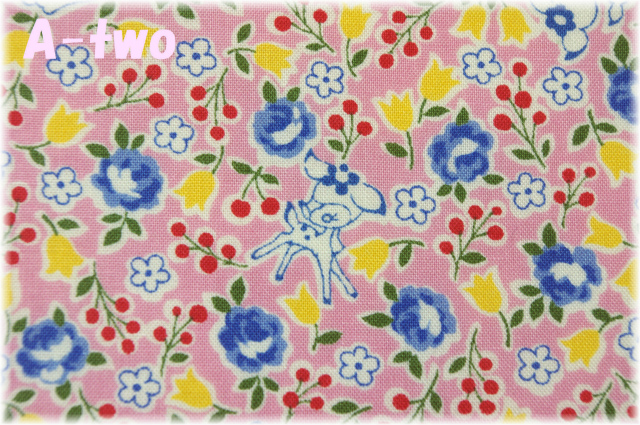 ラブリーバンビ　ピンク　AT826389-A　（約110cm幅×50cm）