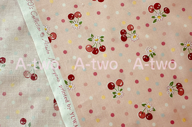 【A-two限定販売】　Cherry Drop　パステルピンク　AT-829863-2　（約110cm幅×50cm）
