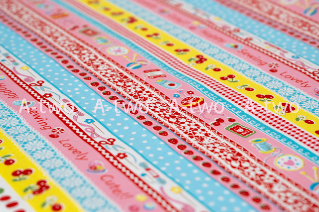 Sewing Ribbon　カラフル　AT829882-A　（約110cm幅×50cm）