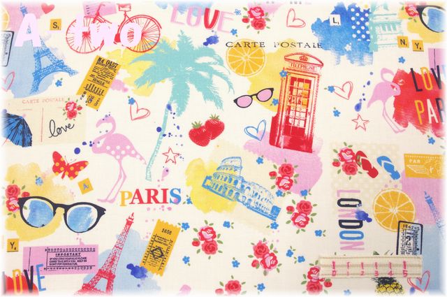 MICAEL MILLER　SIGHTSEEING　CX9211-WHIT　（約110cm幅×50cm）