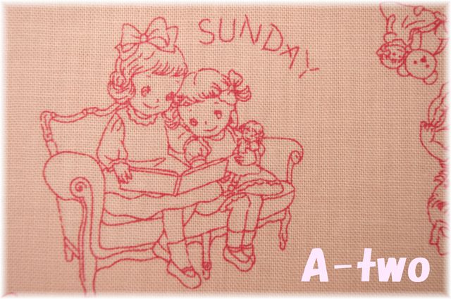 Quilt Gate　Dear Little World　Weekly　ピンク　LW2030-15-D　（約110cm幅×50cm）