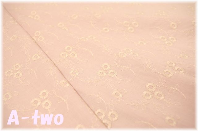 ローンレース　フラワー小　TM8801-B　ピンク　（約100cm幅×50cm）