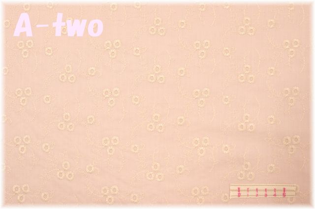 ローンレース　フラワー小　TM8801-B　ピンク　（約100cm幅×50cm）