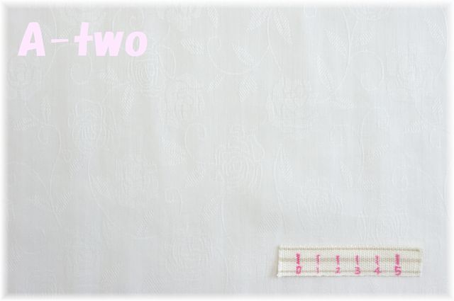 YUWA　カットボイル　ローズ　ホワイト　（約110cm幅×50cm）