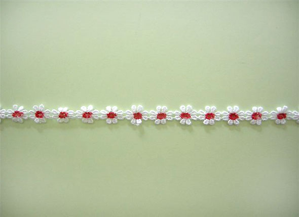 フラワーレース　（1m）　白×赤