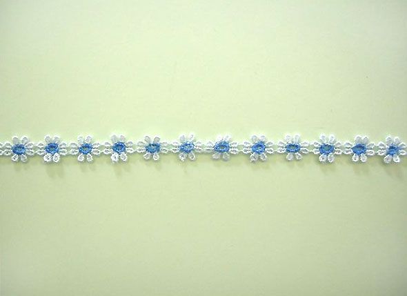 フラワーレース　（1m）　水色×青