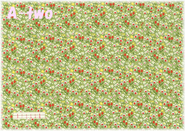 WINDHAM FABRICS　LITTLE RED RIDING HOOD　フラワー　グリーン　50302-3　（約110cm幅×50cm）